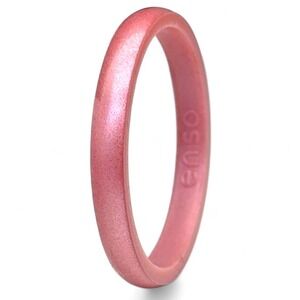 Enso Rings Elements Classic Halo Silicone Ring - Pink Diamond - Size 7
